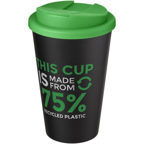 Americano® Eco 350 ml recycled tumbler with spill-proof lid