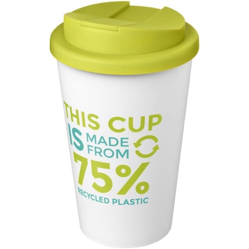 Americano® Eco 350 ml recycled tumbler with spill-proof lid