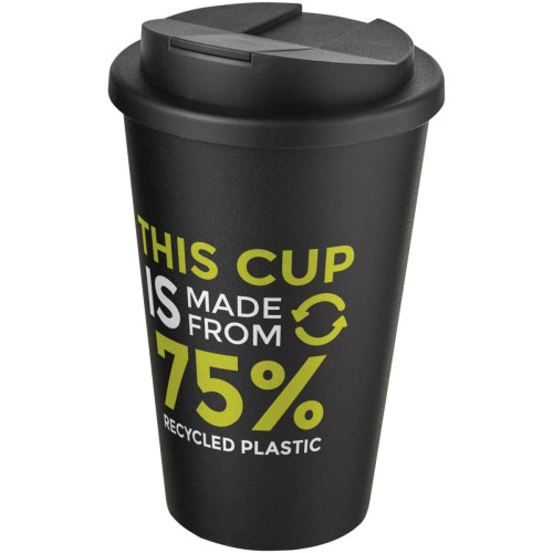 Americano® Eco 350 ml recycled tumbler with spill-proof lid