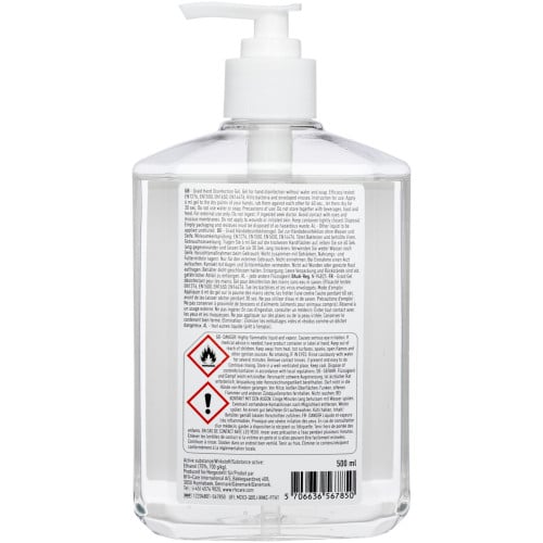 Be Safe large 500 ml disinfecting gel in bottle with dispenser