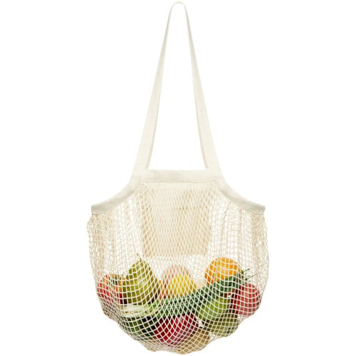 Pune 100 g/m² GOTS organic mesh cotton tote bag 6L