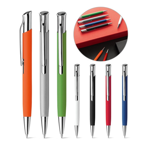 OLAF SOFT. Aluminium ball pen with rubber finish