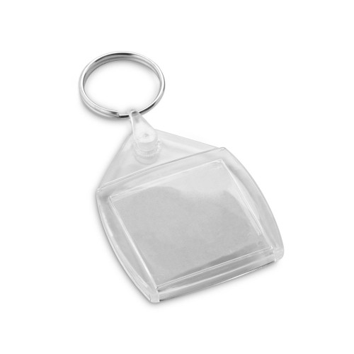 BOWEN. Square shaped clear PS keyring