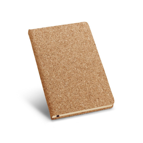 ADAMS A5. A5 cork notebook with ivory-colored plain sheets