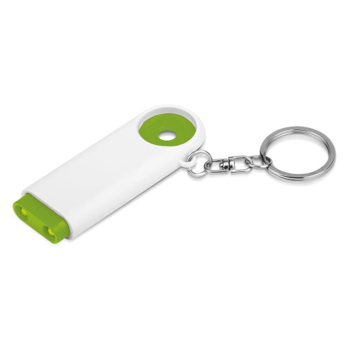 TOKEN. Coin-shaped keyring for supermarket trolley