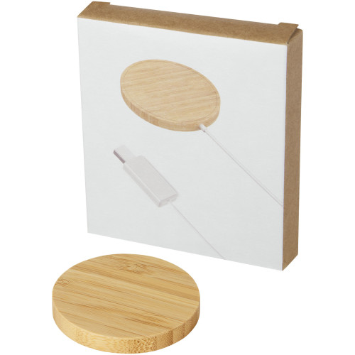 Atra 10W bamboo magnetic wireless charging pad