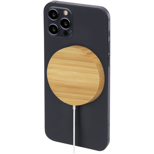 Atra 10W bamboo magnetic wireless charging pad