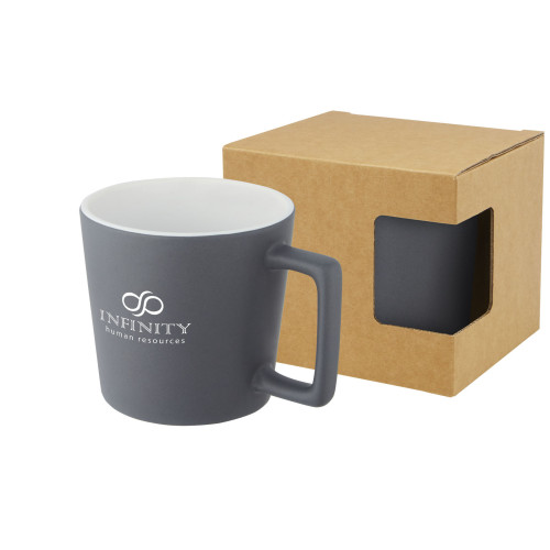 Cali 370 ml ceramic mug with matt finish