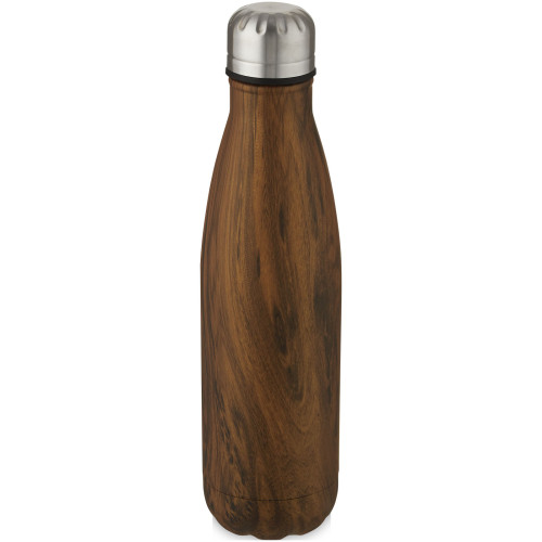 Cove 500 ml vacuum insulated stainless steel bottle with wood print