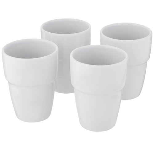 Staki 4-piece 280 ml stackable mug gift set