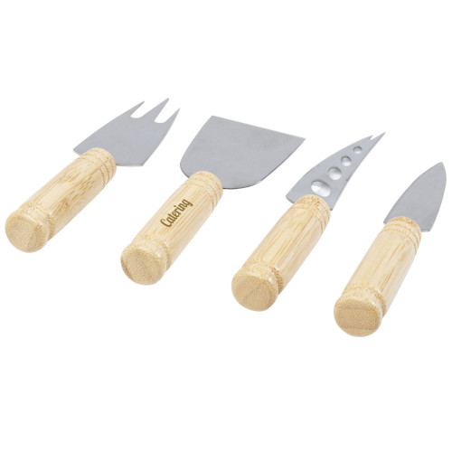 Cheds 4-piece bamboo cheese set