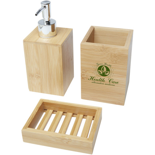 Hedon 3-piece bamboo bathroom set