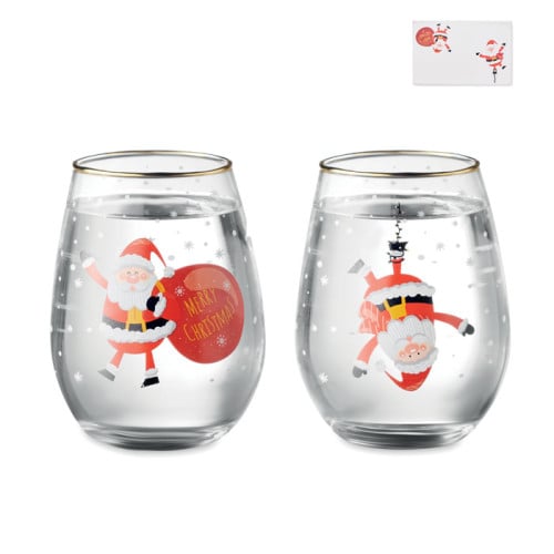 NOEL Set of 2 Christmas glasses