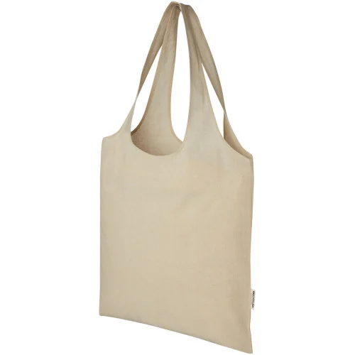 Pheebs 150 g/m² recycled cotton trendy tote bag 7L