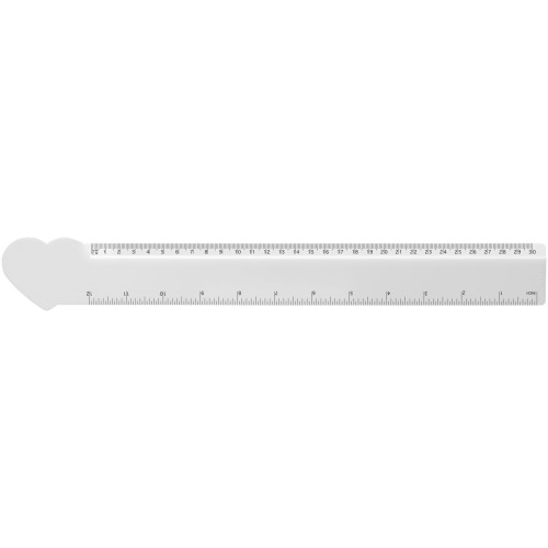 Tait 30cm heart-shaped recycled plastic ruler