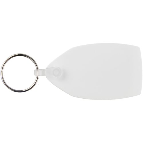 Tait rectangular-shaped recycled keychain