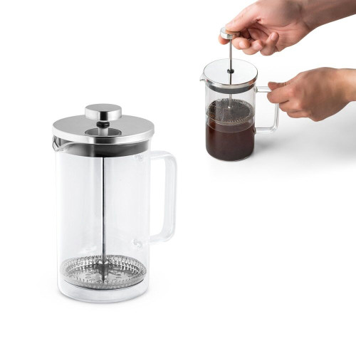 JENSON. Coffee maker in borosilicate glass and stainless steel 600 mL