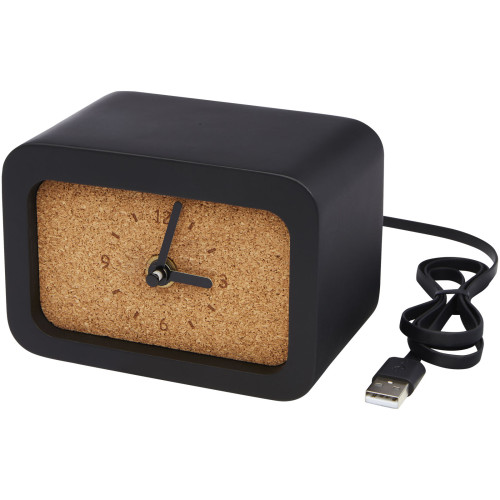 Momento wireless limestone charging desk clock