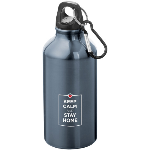 Oregon 400 ml aluminium water bottle with carabiner