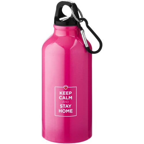 Oregon 400 ml aluminium water bottle with carabiner