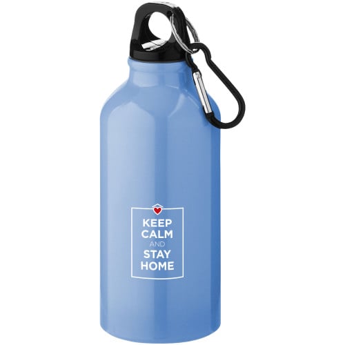 Oregon 400 ml aluminium water bottle with carabiner