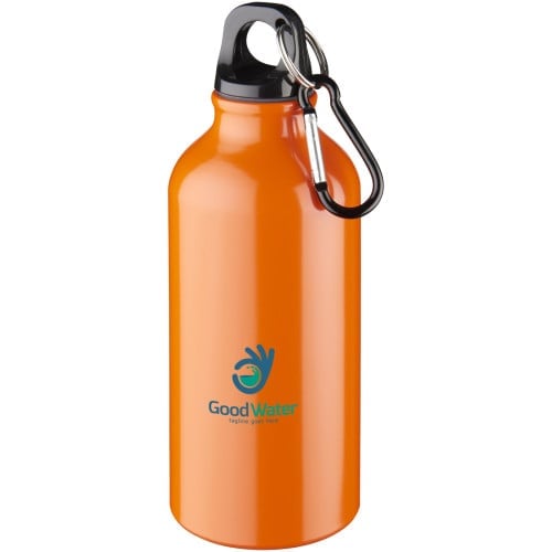 Oregon 400 ml aluminium water bottle with carabiner