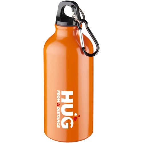 Oregon 400 ml aluminium water bottle with carabiner