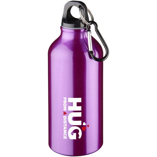 Oregon 400 ml aluminium water bottle with carabiner