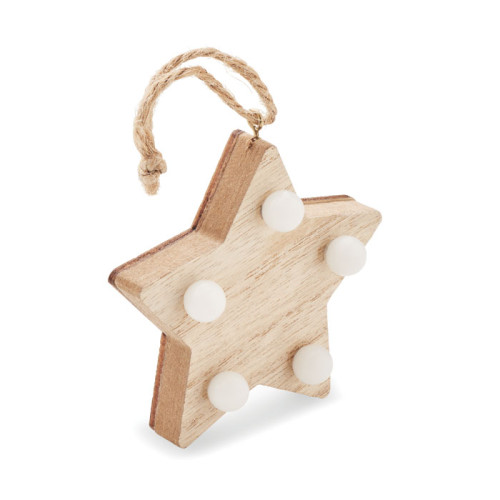 LALIE Wooden weed star with lights