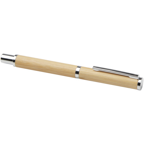 Apolys bamboo ballpoint and rollerball pen gift set 