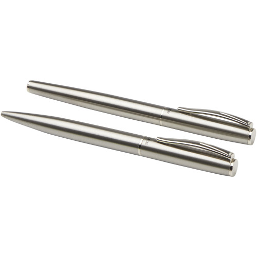 Didimis recycled stainless steel ballpoint and rollerball pen set