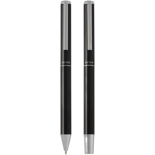 Lucetto recycled aluminium ballpoint and rollerball pen gift set