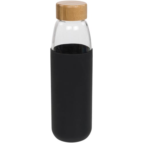 Kai 540 ml glass water bottle with wood lid