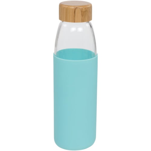 Kai 540 ml glass water bottle with wood lid