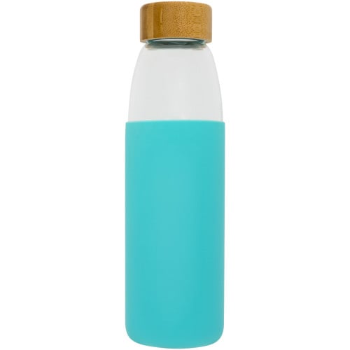 Kai 540 ml glass water bottle with wood lid